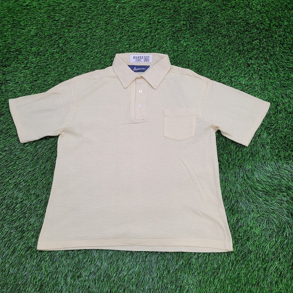 Vintage 90 MOD Polo Shirt M/L 20x24 Yellow Ardmore Cropped